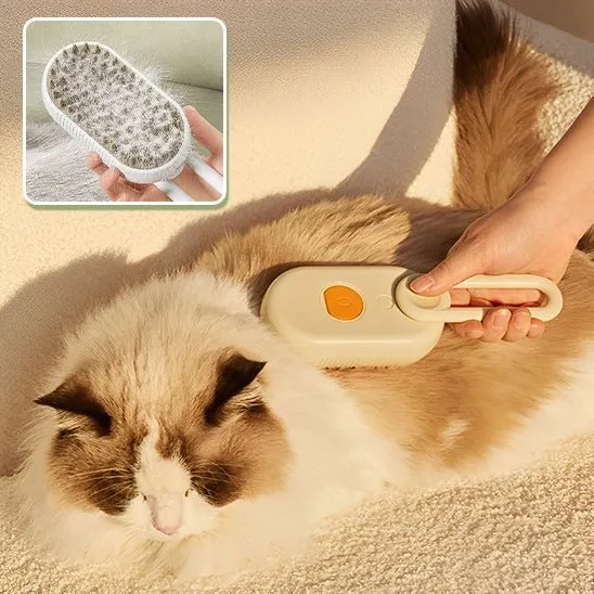 3 in 1 Pet Spray Massage Brush – Hair Removal & Steam Bath Comb