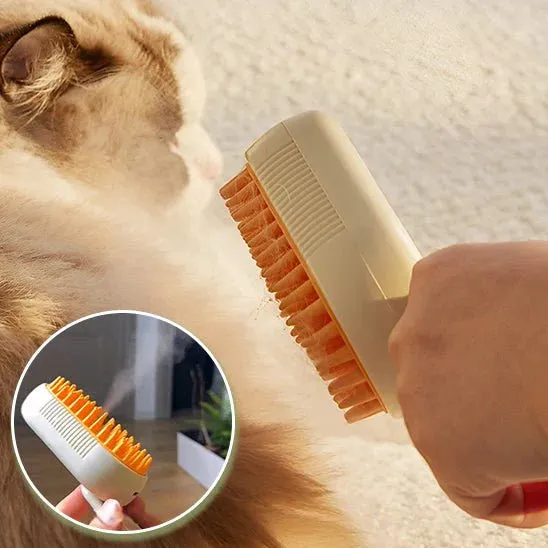 3 in 1 Pet Spray Massage Brush – Hair Removal & Steam Bath Comb