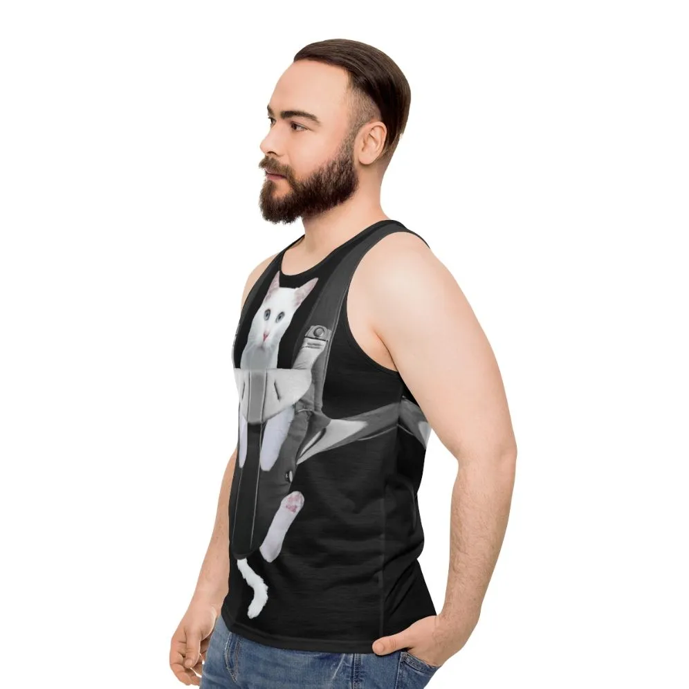 Adorable Cat in Baby Carrier Unisex Tank Top