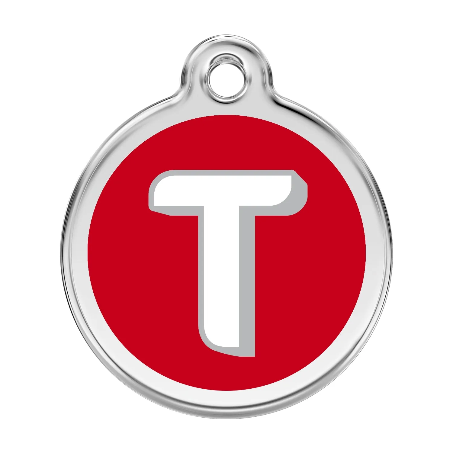 Alphabet Letter Tag - Red Dingo Engraved Cat/Dog Tag, Lifetime Guarantee, No Shipping Costs