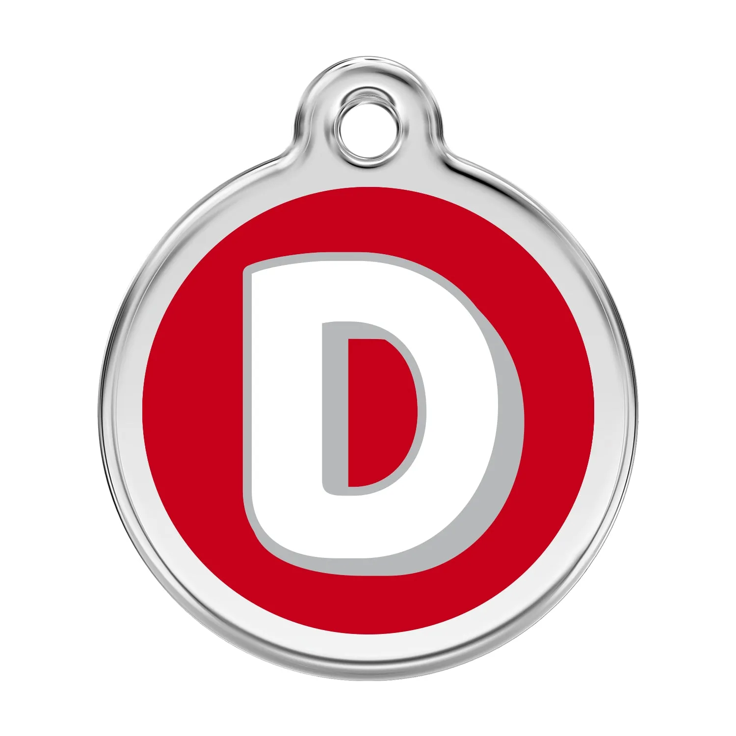 Alphabet Letter Tag - Red Dingo Engraved Cat/Dog Tag, Lifetime Guarantee, No Shipping Costs