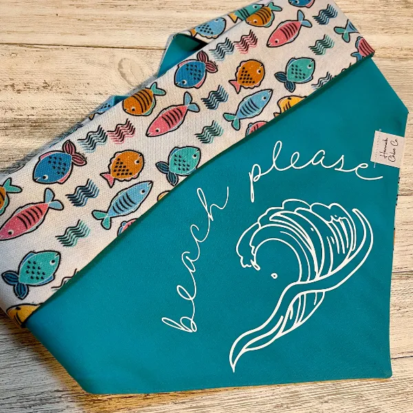 Beach Please | Reversible Bandana