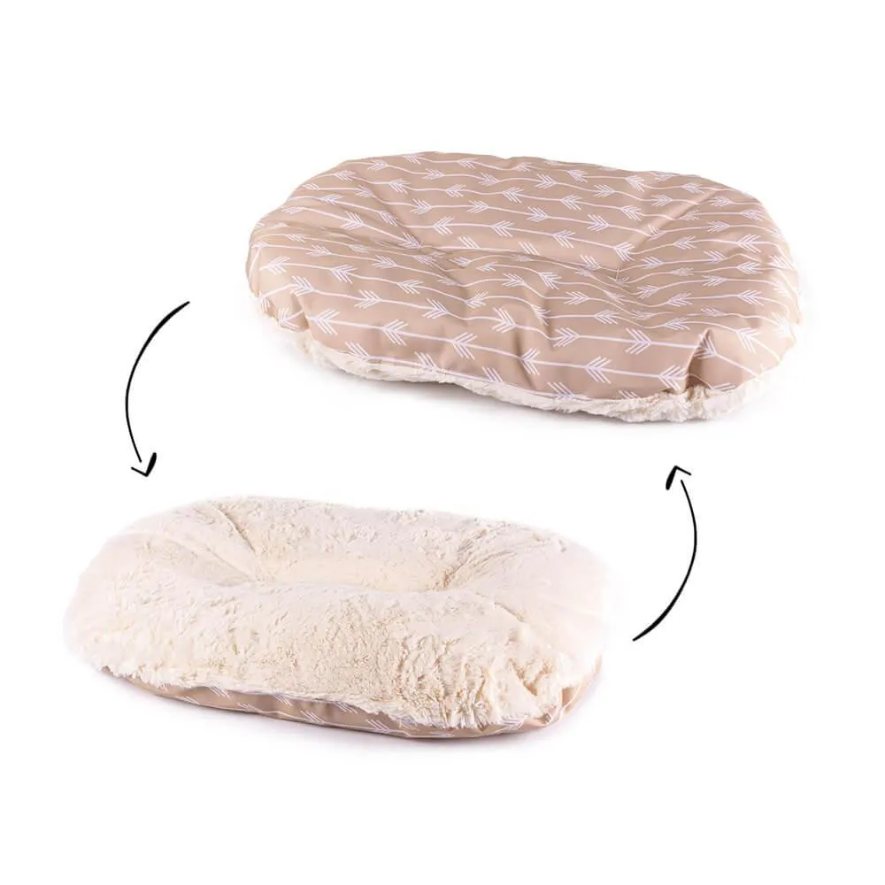 Bella - Cream Soft Dog Bed - Size S/M/L/XL