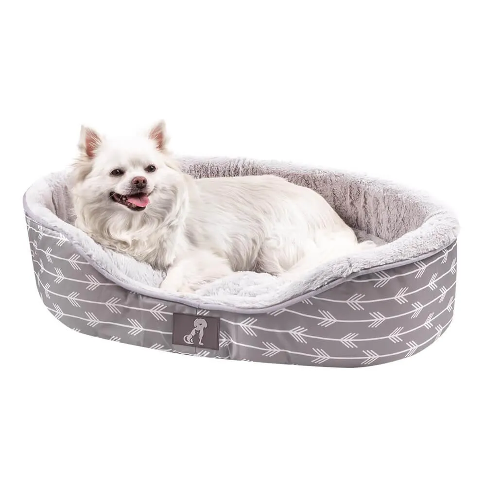 Bella - Grey Soft Dog Bed - Size S/M/L/XL