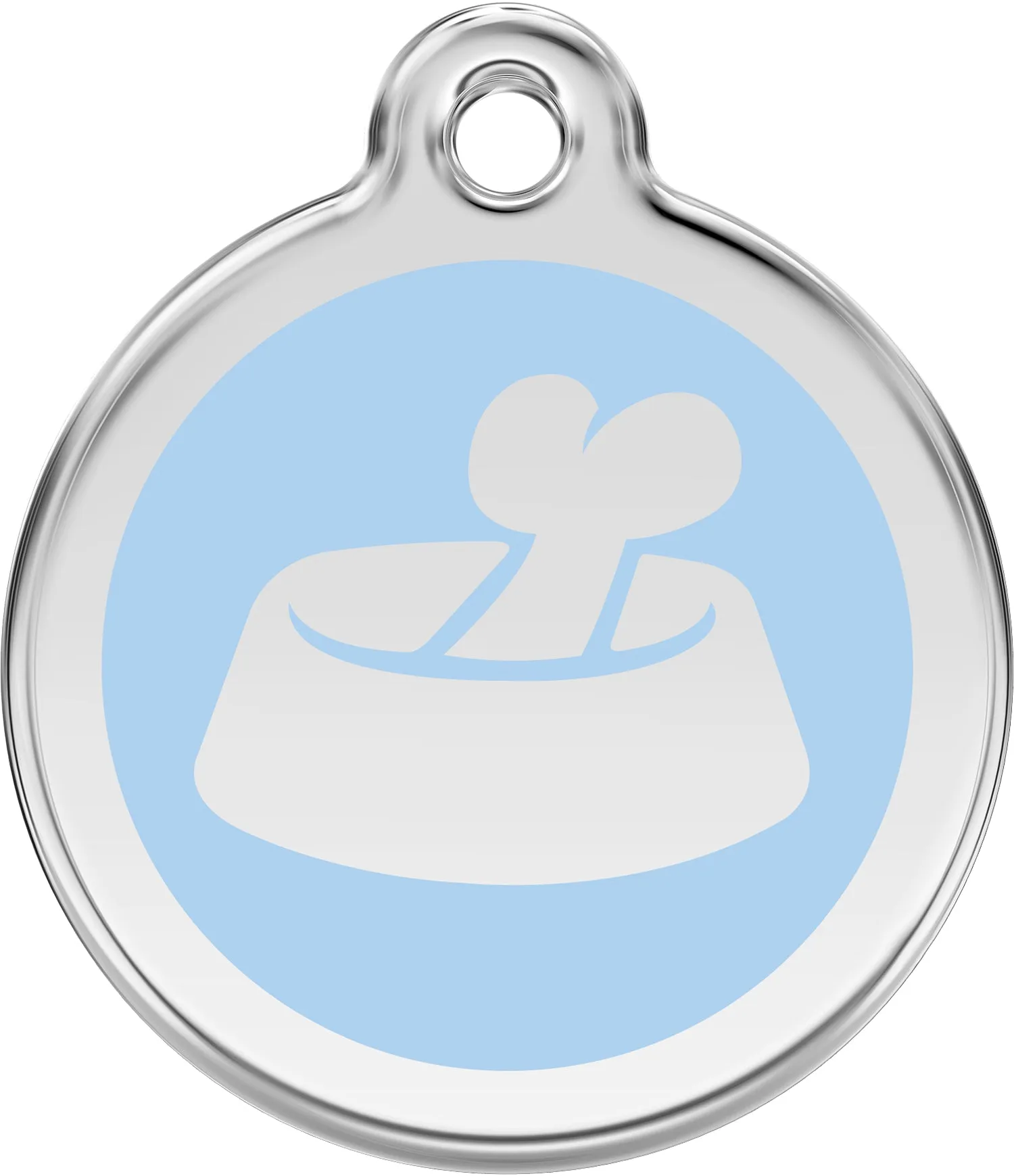 Bone in Bowl - Red Dingo Engraved Dog Tag, Lifetime Guarantee, No Shipping Costs