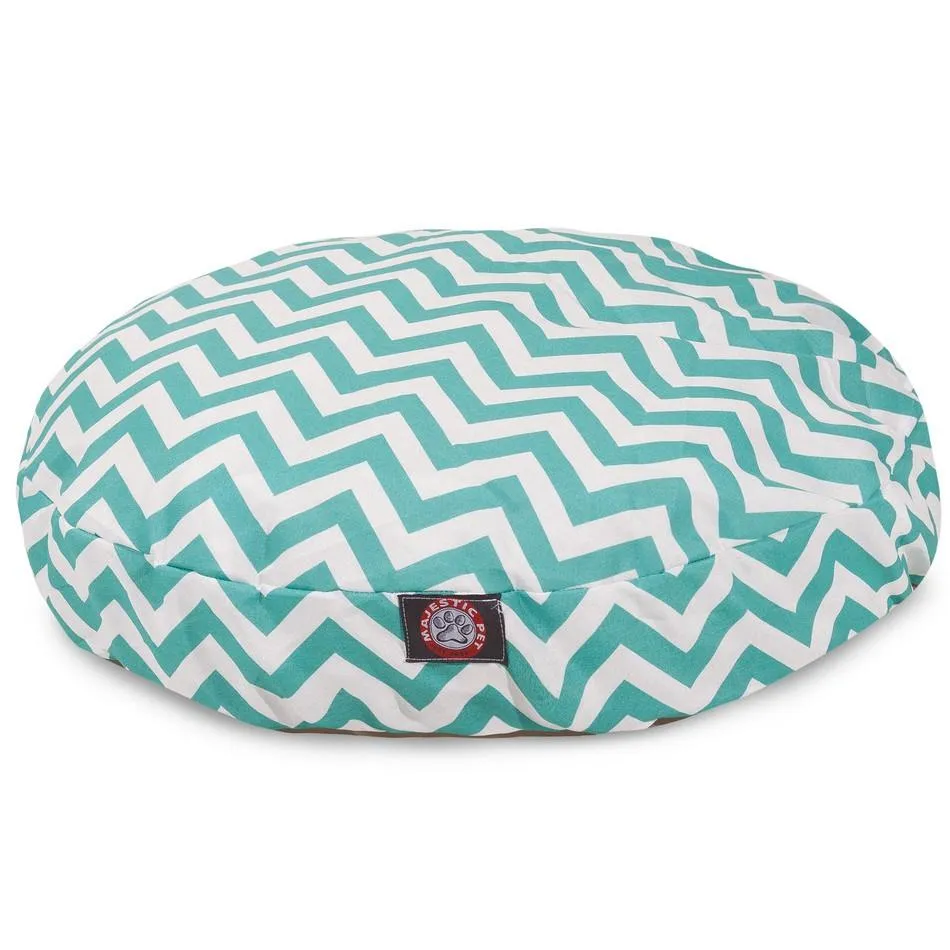 Chevron Round Dog Bed