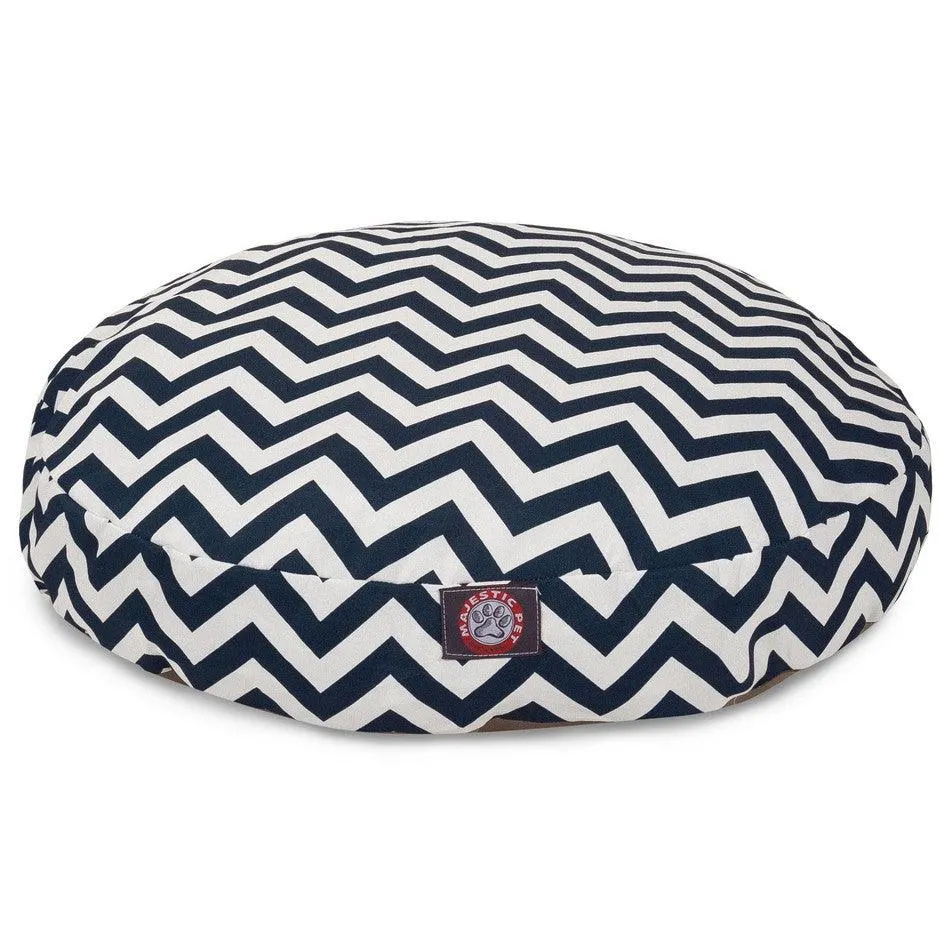 Chevron Round Dog Bed