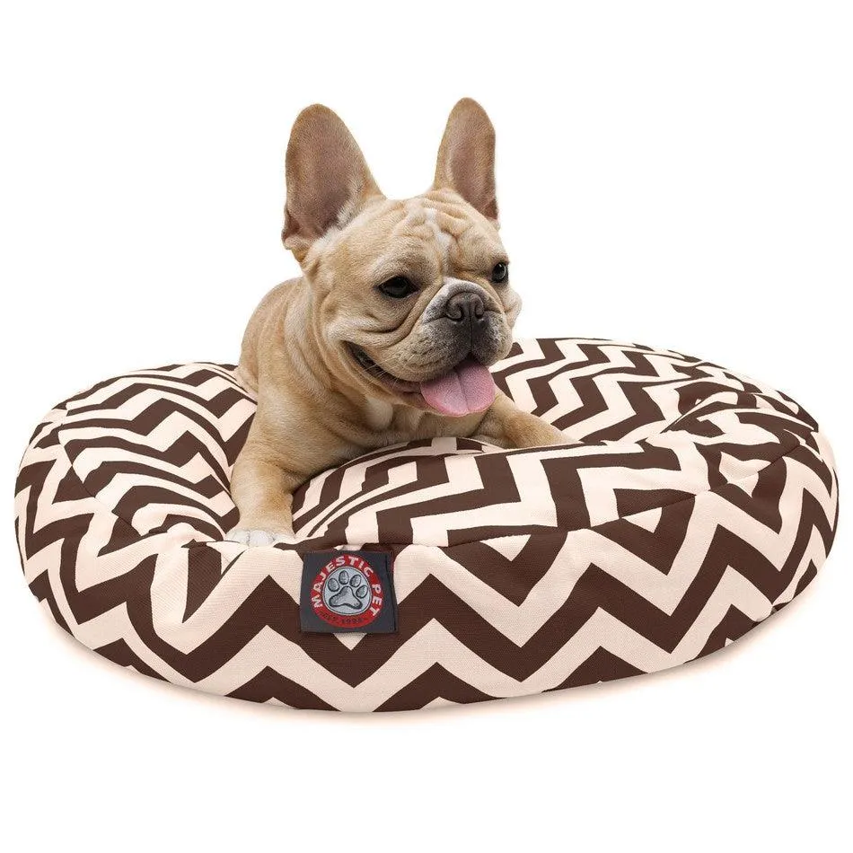 Chevron Round Dog Bed