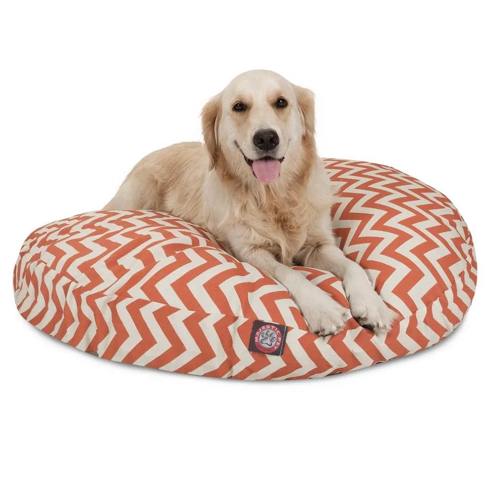 Chevron Round Dog Bed