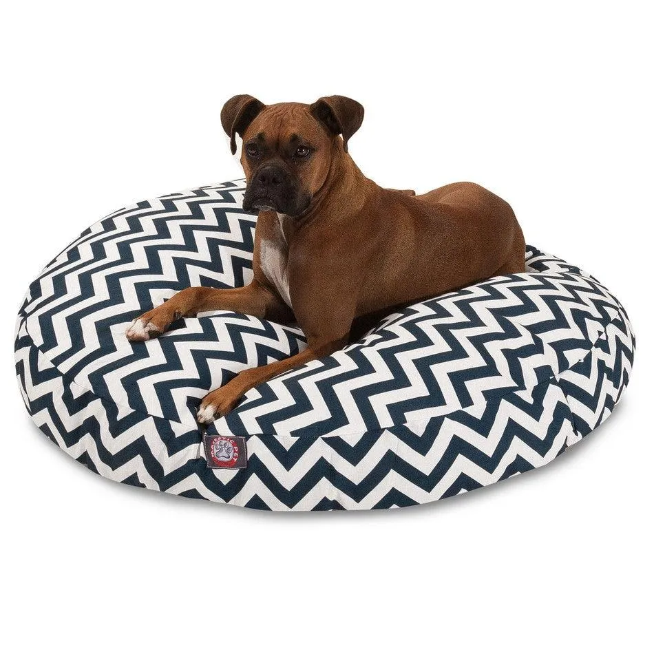 Chevron Round Dog Bed