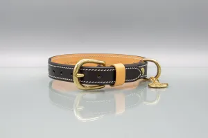 Classic Black Leather Collar from Florenze Italy