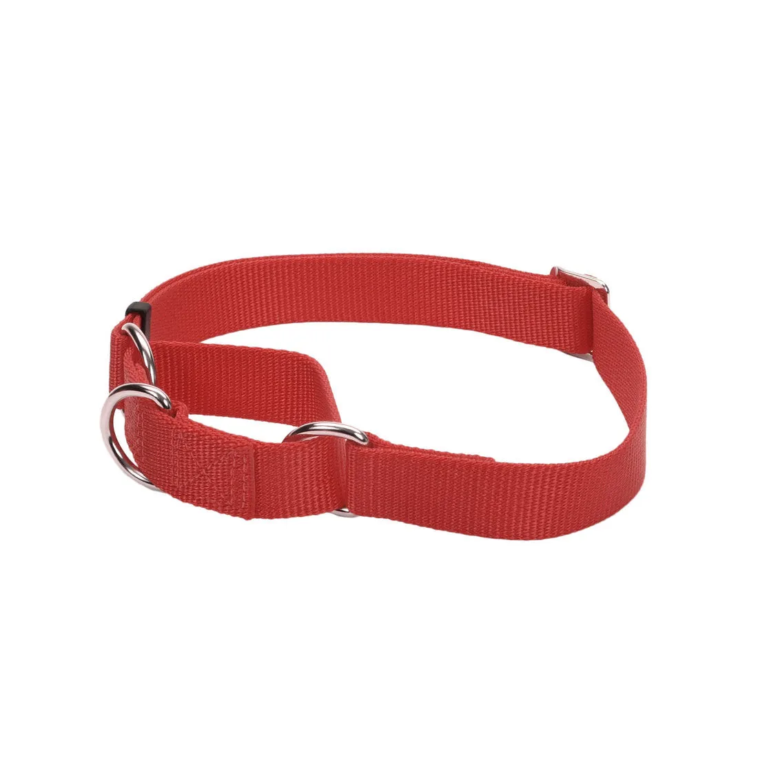 Coastal Pet Products No! Slip Martingale Adjustable Dog Collar (Red, 5/8"X10"-14")