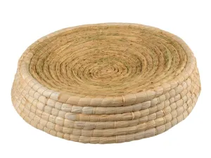 Corn straw pouf Siesta cream 45x45x7,5cm beige