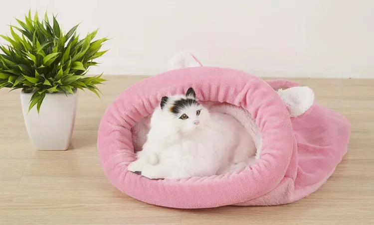 Cozy Cat Yurt Bed - Warm Pet House for Small Cats and Puppies