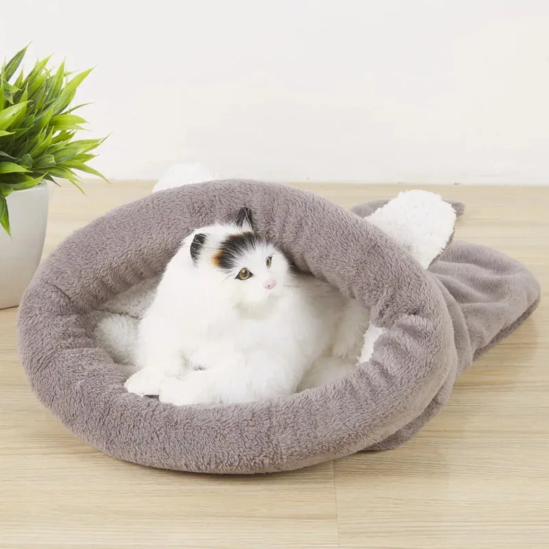 Cozy Cat Yurt Bed - Warm Pet House for Small Cats and Puppies