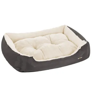 Cozy Reversible 70cm Dog Bed with Raised Edges - FEANDREA