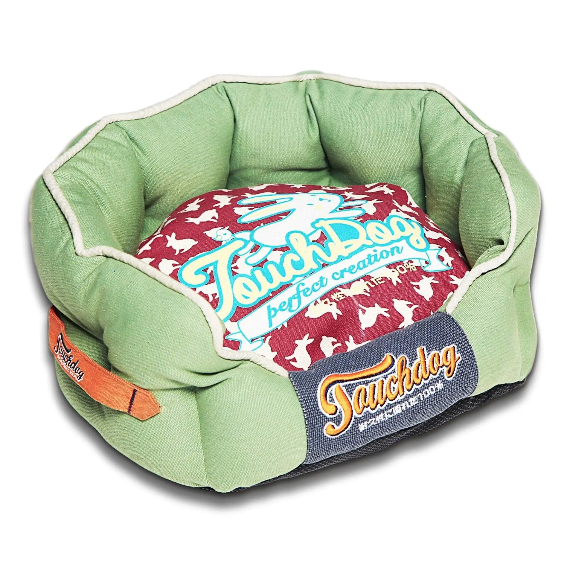 Cozy stylish dog bed with bunny spots