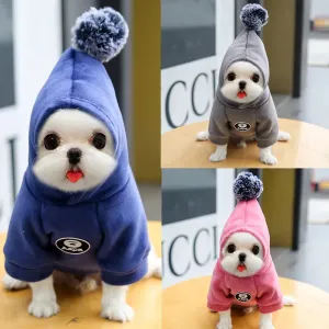 Cute Fleece Hoodie For Small Pet Puppy Kitty