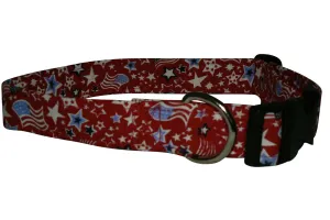 Elmo's Closet Flag & Stars Dog Collar