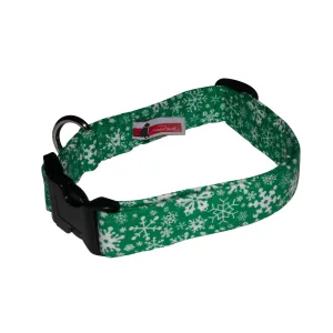 Elmo's Closet Snowstorm Dog Collar - Green