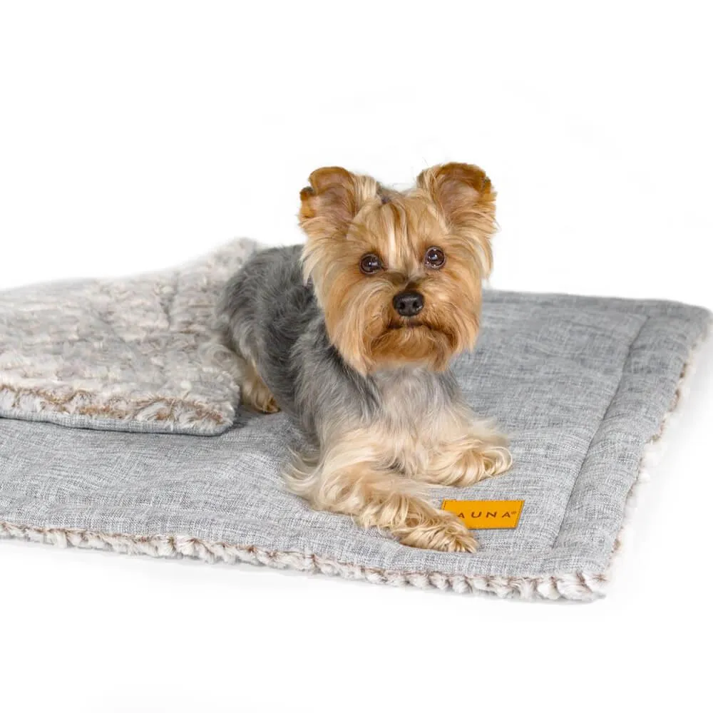 Fauna® Luxury Grey Reversible Fleece Blanket 87x64cm