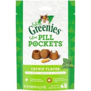 Feline Greenies Pill Pockets Catnip Recipe for Cats, 45-Count