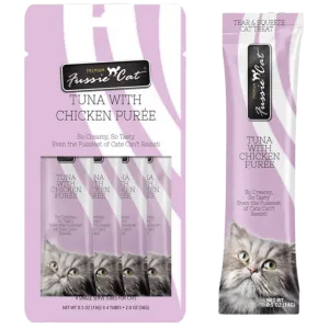 Fussie Cat Tuna With Chicken Puree Cat Treats, 2 oz