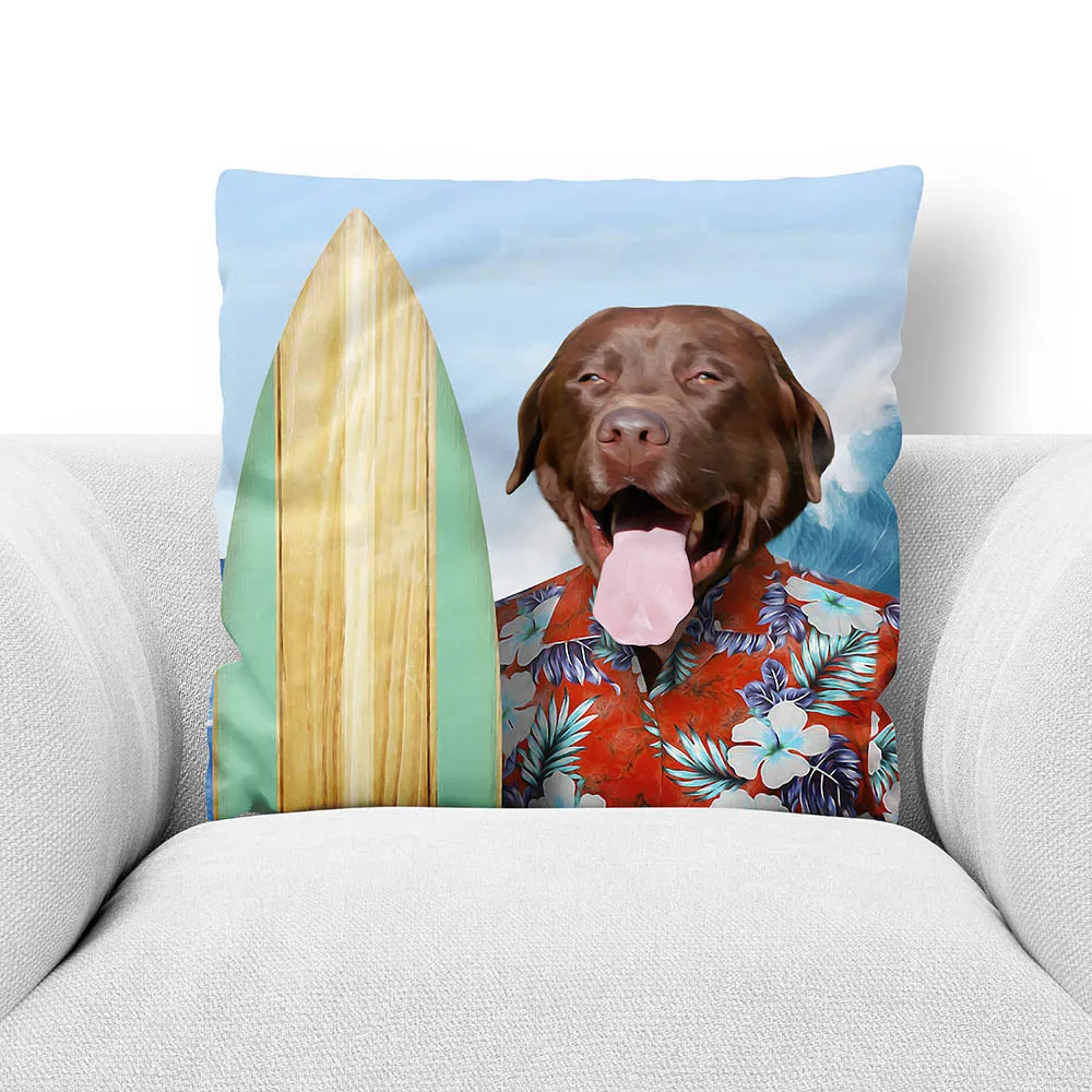 GNARLY - CUSTOM PET PORTRAIT THROW PILLOW