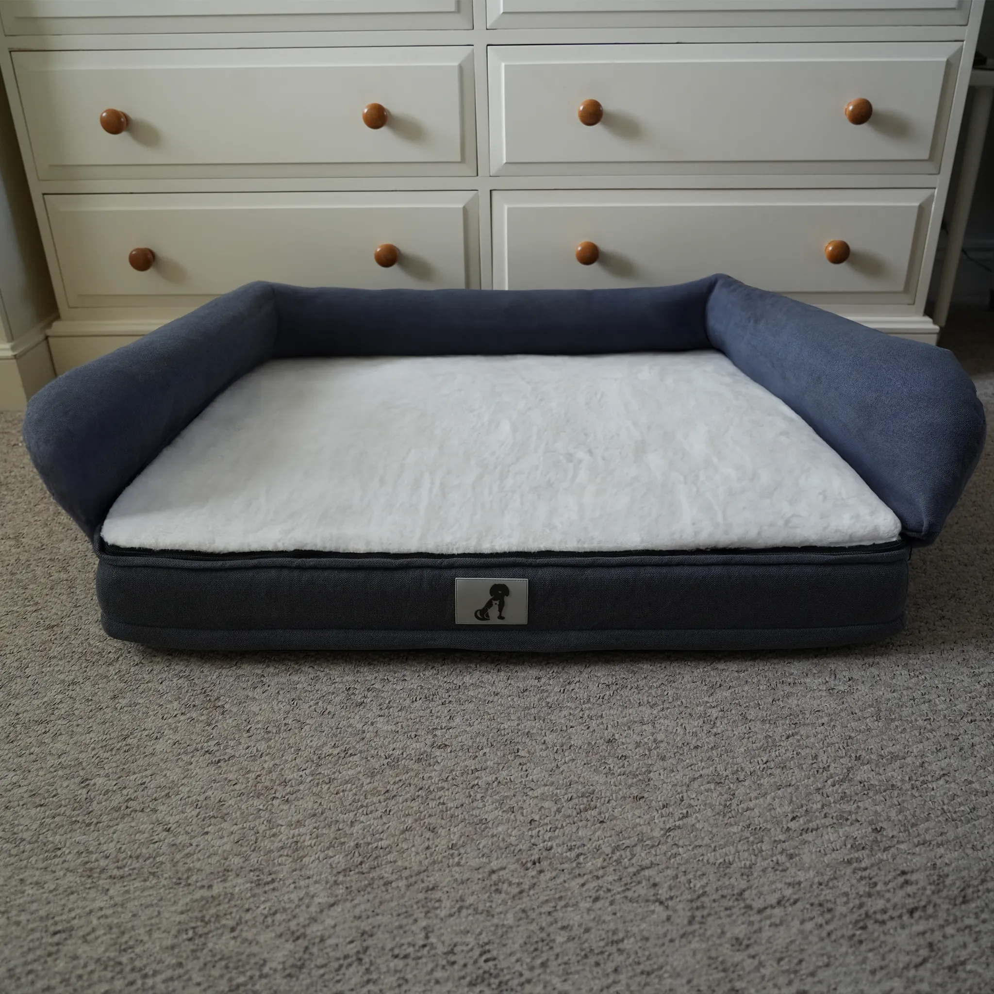 Grayson Luxury Memory Foam Dog Bed L 80x55cm