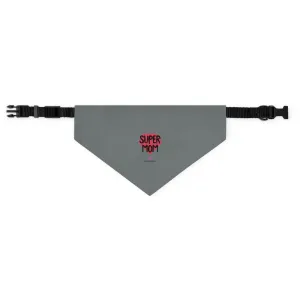 Grey Pet Bandana Collar, Pink Cute Mother's Day Special For Cat/ Dog Moms-Printed in USA