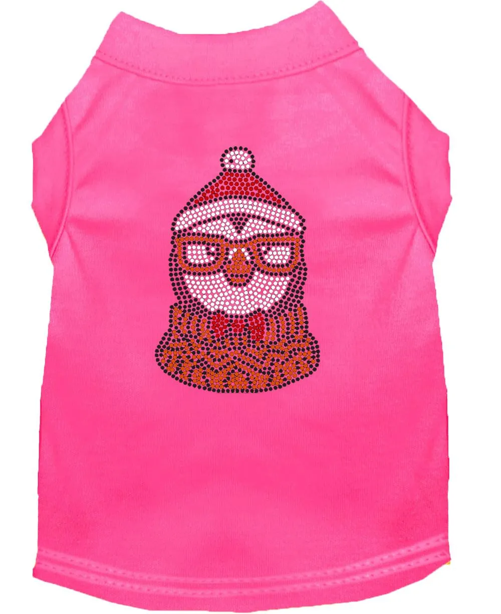 Hipster Penguin Rhinestone Dog Shirt Bright Pink Xs (8)