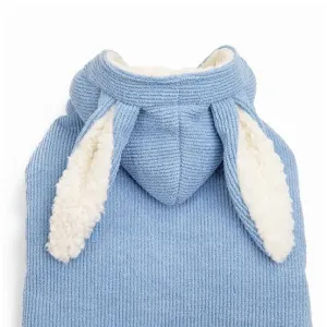 HM Blue Easter Bunny Hoodie Faux Fur - Outfit For Small Dogs