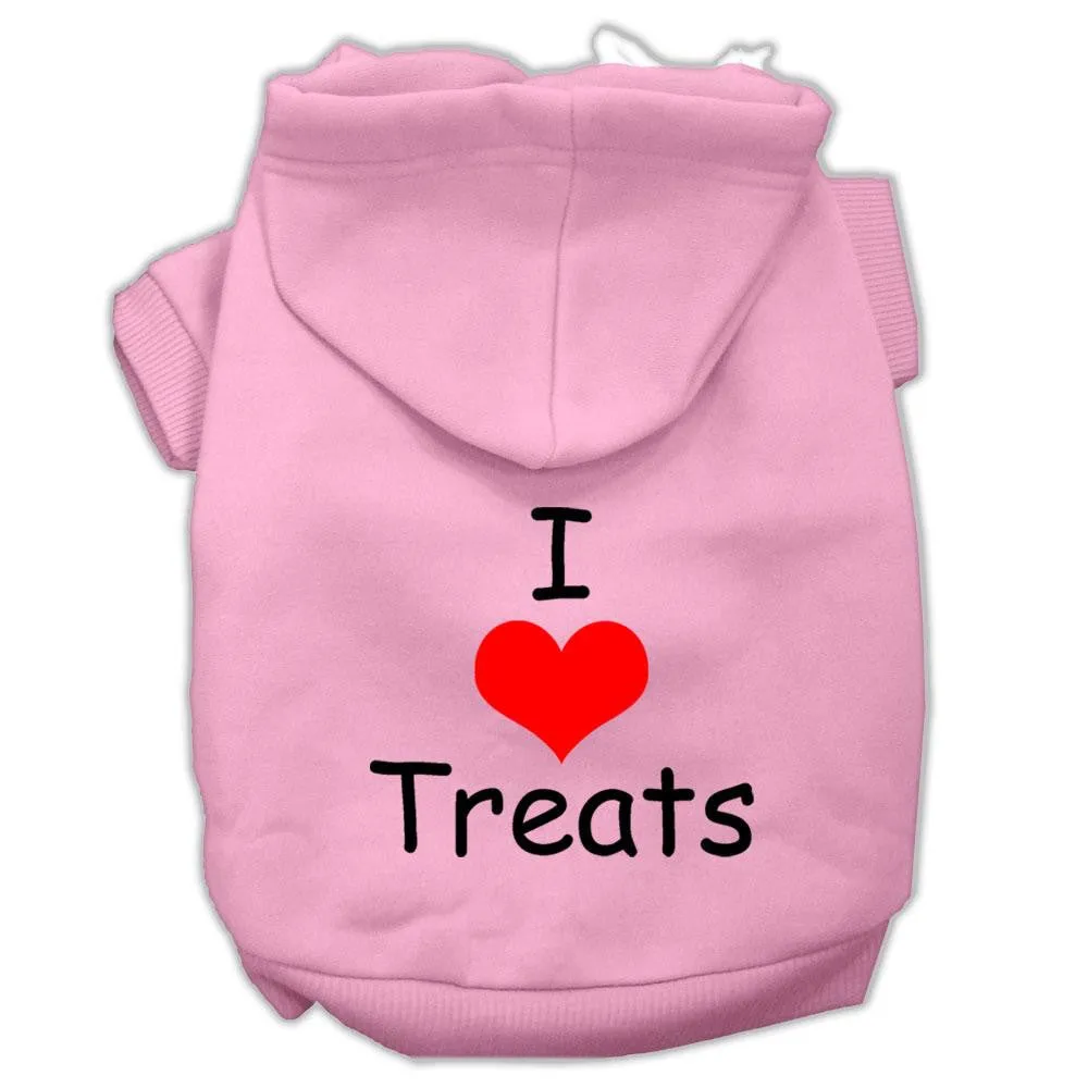 I Love Treats Screen Print Pet Hoodies Pink Size XXXL (20)