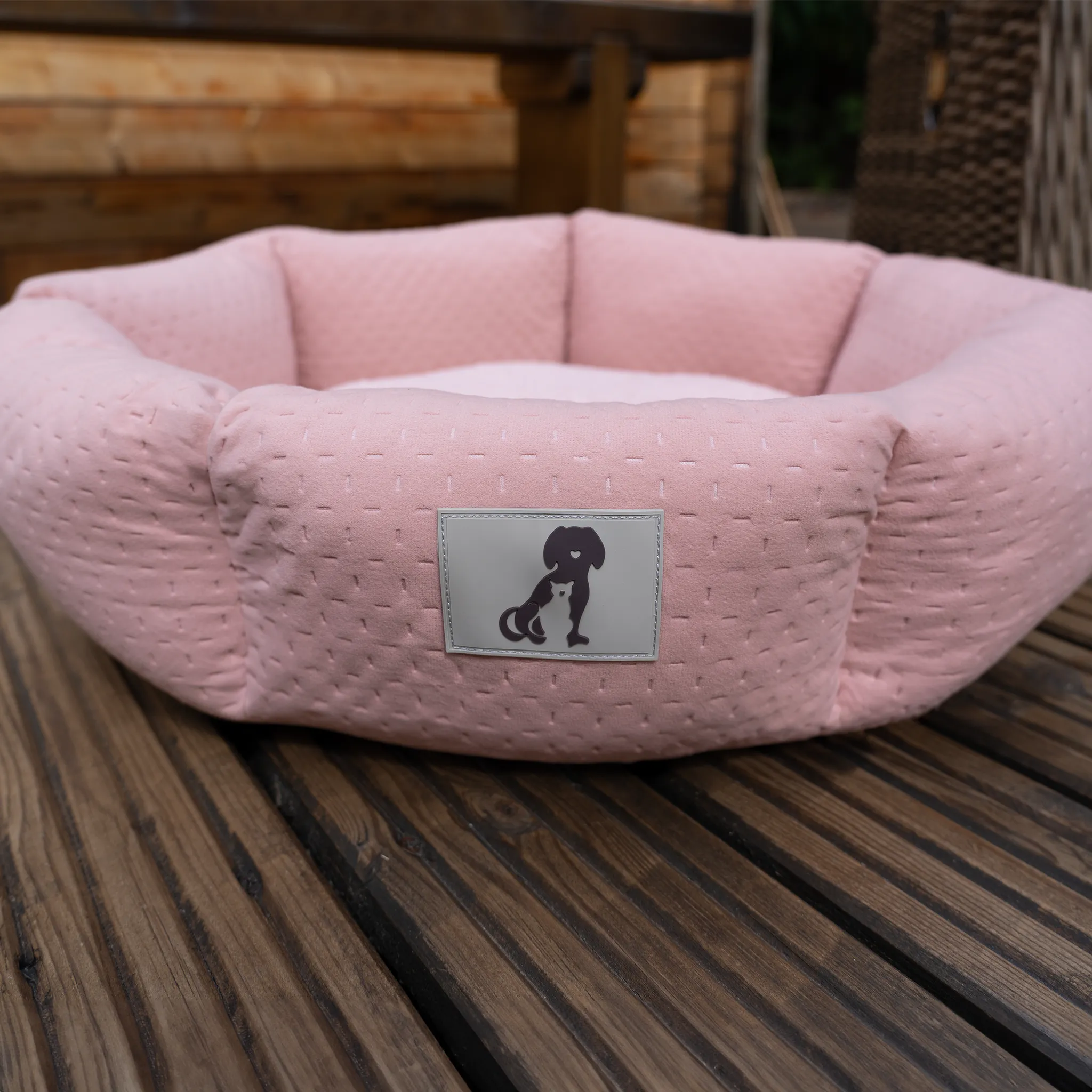 Luna Soft Dog Bed Pink - Size S/M/L