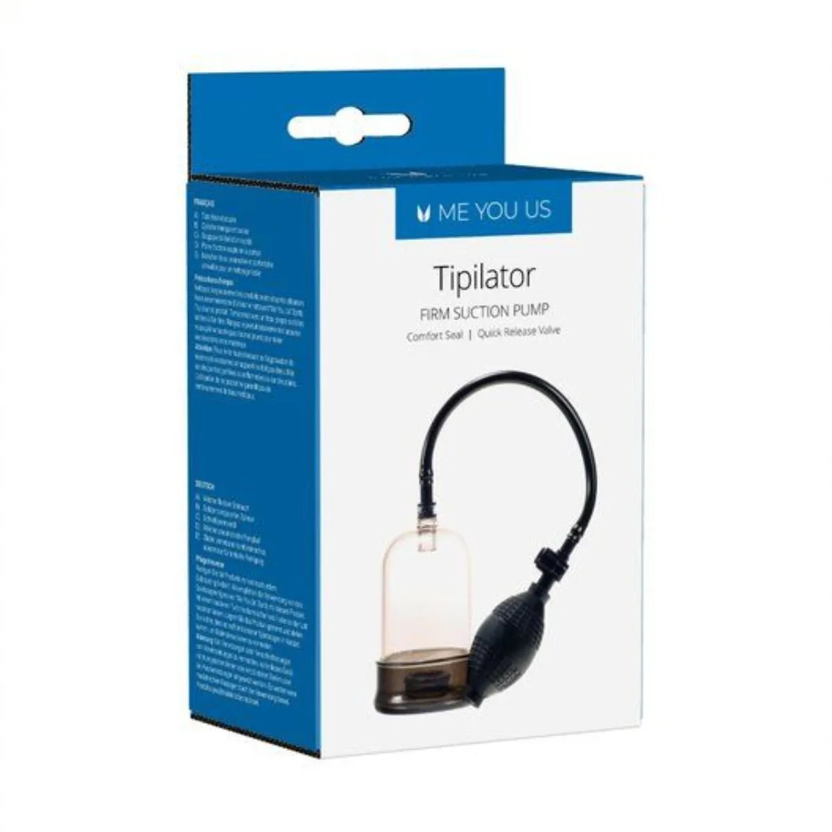 Me You Us Tipilator Firm Suction Penis Pump Black Clear