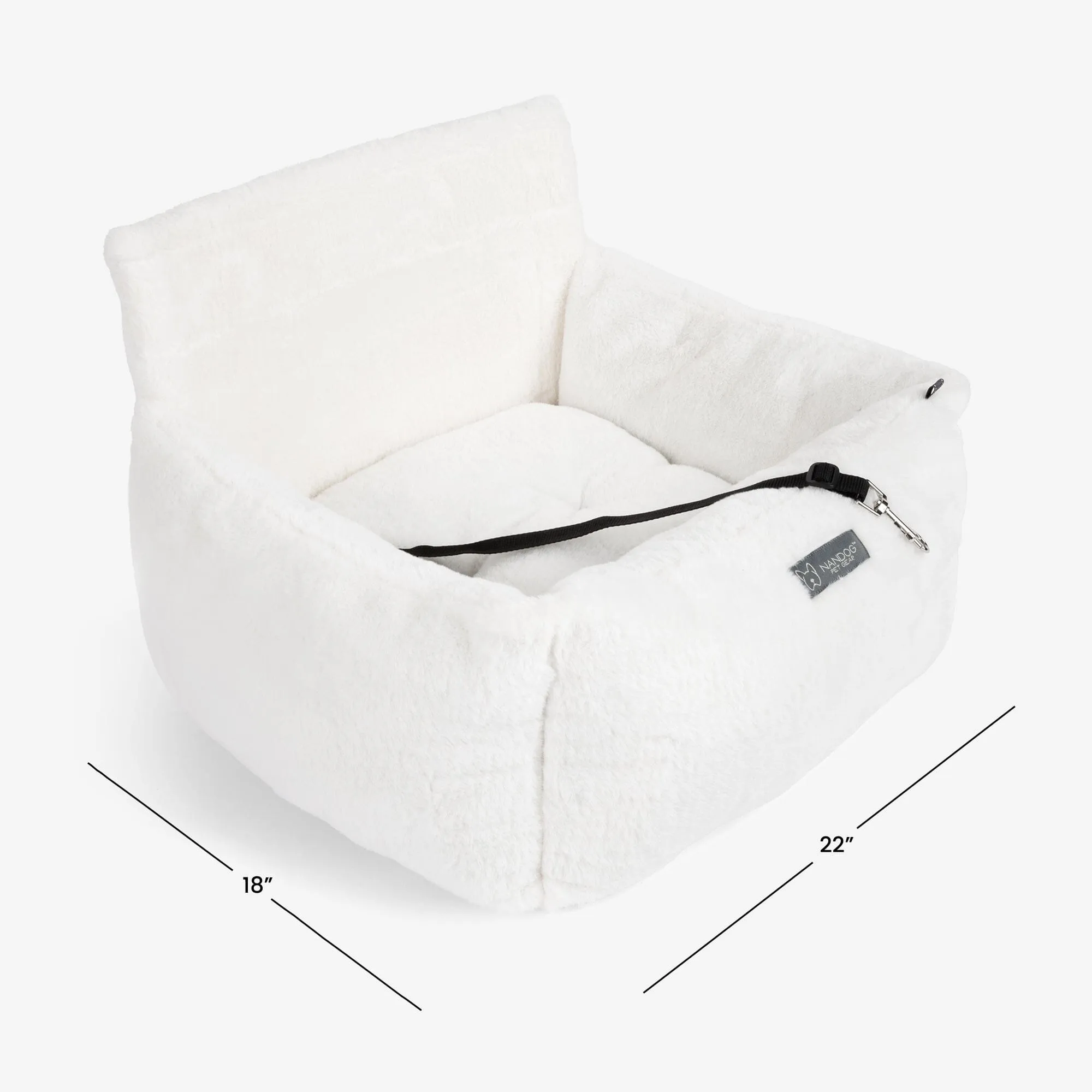 Medium Dog Car Seat White Cloud