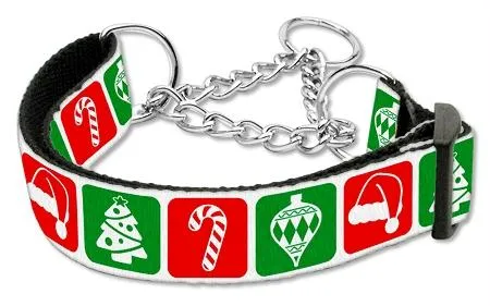 Mirage Pet Products 25-23M MD Timeless Christmas Nylon Ribbon Collar M