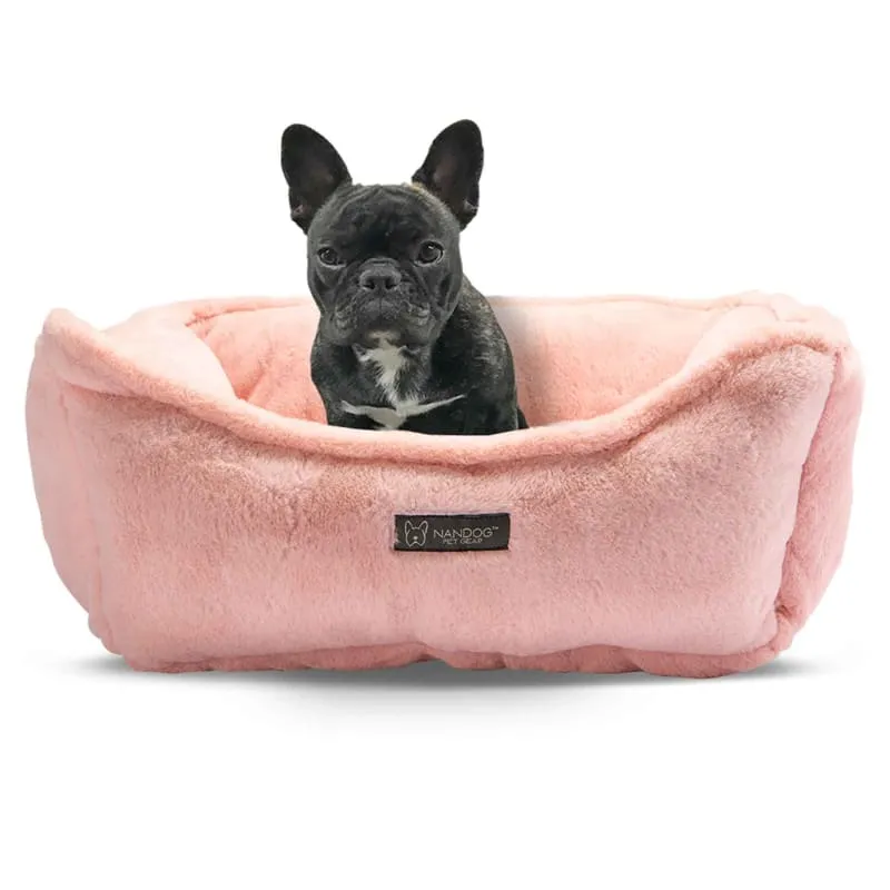 Nandog Pet Gear Cloud Blush Super Soft Luxe Reversible Bed