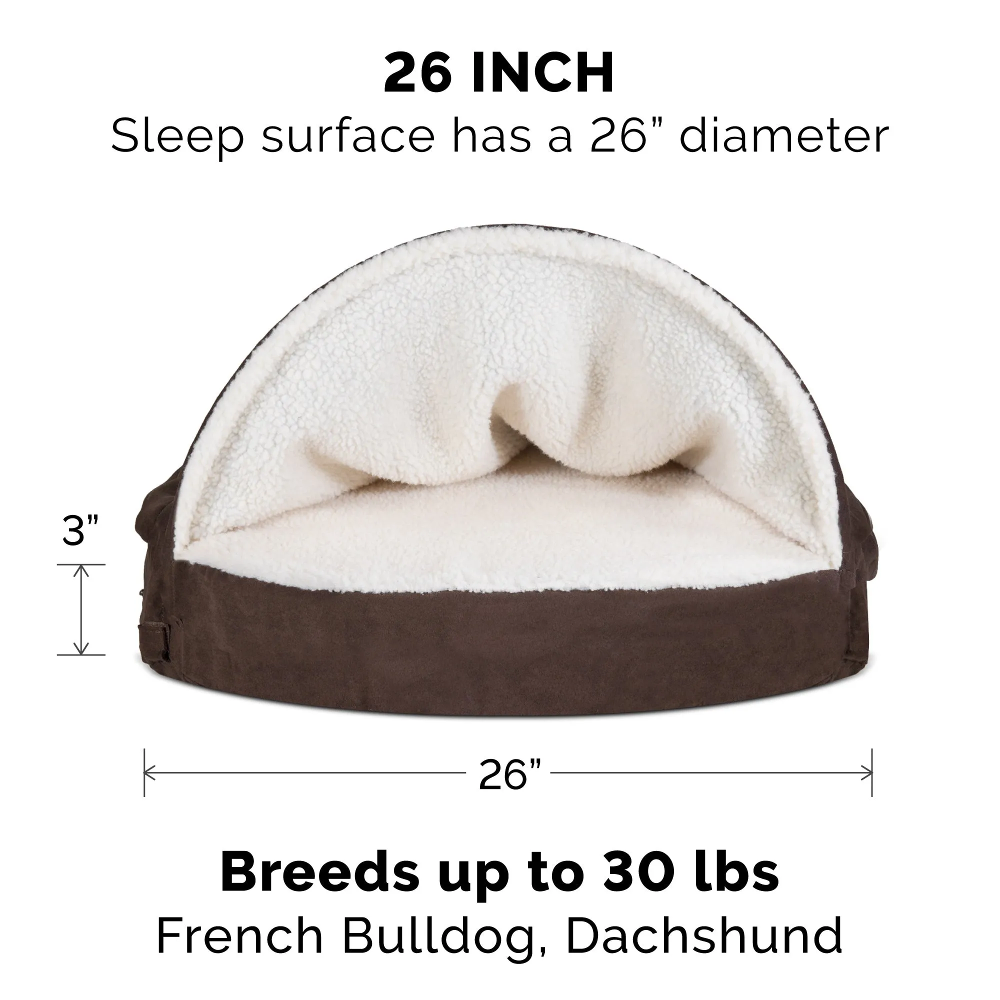 Orthopedic Faux Sheepskin Snuggery Pet Bed