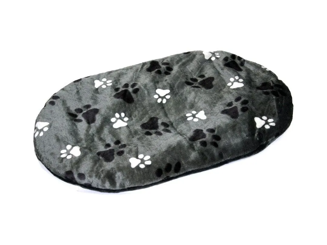 Oval Cushion With Paw Print 44X31X5Cm