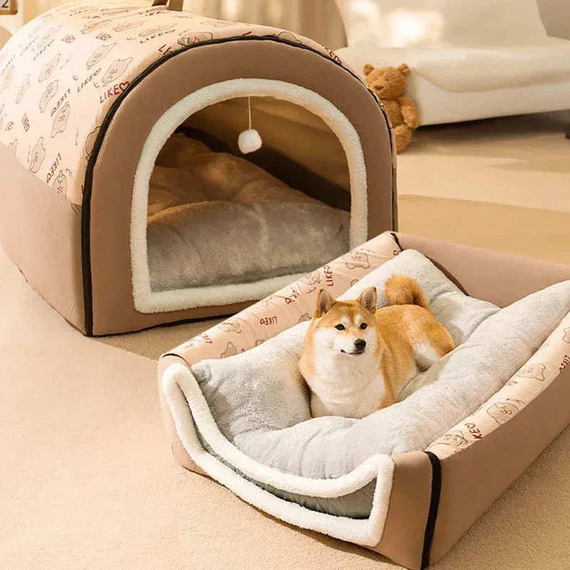 Pat and Pet Emporium | Pet Beds | Plush Indoor Dog Bed House