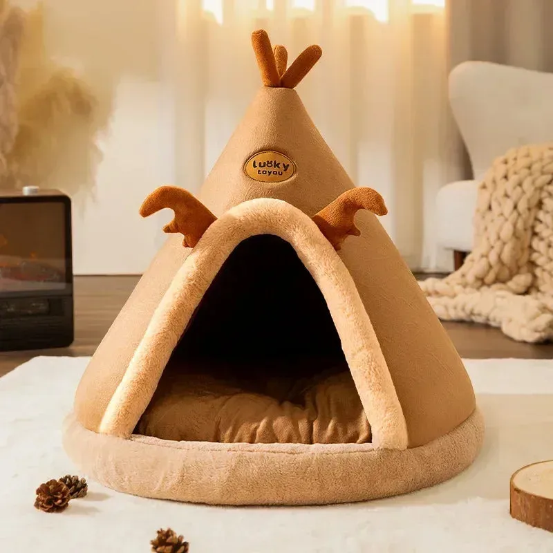 Pat and Pet Emporium | Pet Beds | Soft Teepee Style Pet House