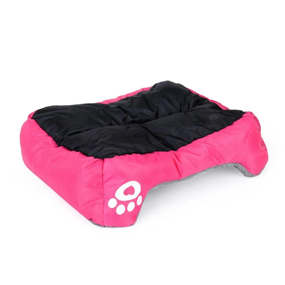 PETLAVISH™ UltraComfy Dog/Cat Breathable Bed: S-XXXL Cozy Fleece Cushion Paw Mat Kennel