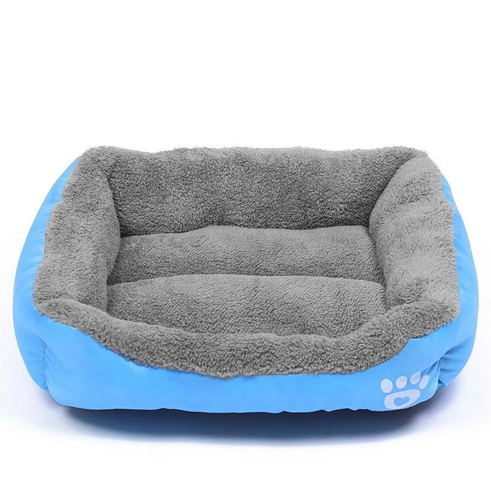 PETLAVISH™ UltraComfy Dog/Cat Breathable Bed: S-XXXL Cozy Fleece Cushion Paw Mat Kennel