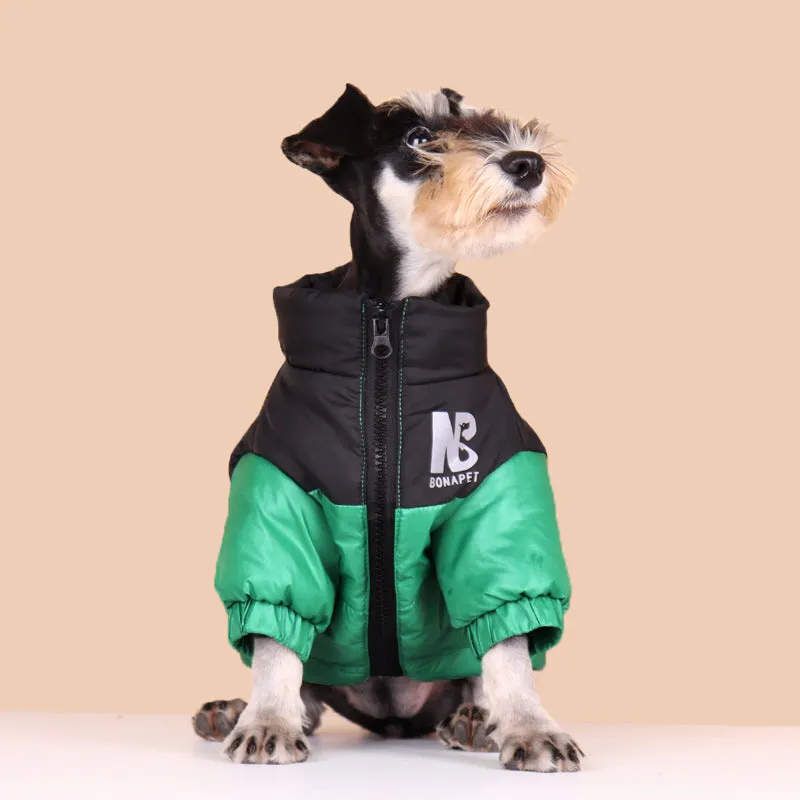 PetRock Fashion Dog Cotton Clothes Pet Reflective Autumn And Winter Warm Trendy Brand Jacket