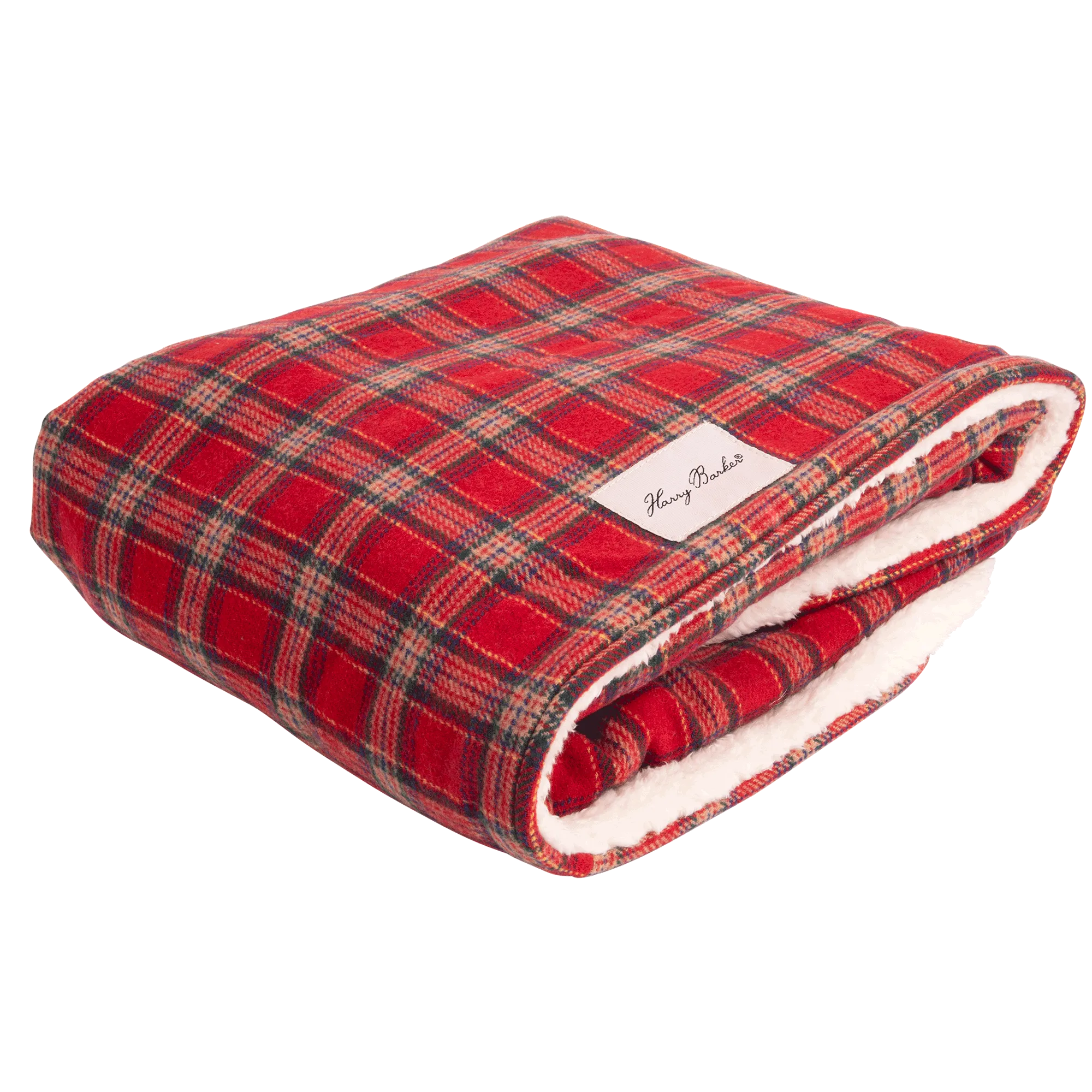 Plaid Sherpa Rectangle Dog Bed Cover