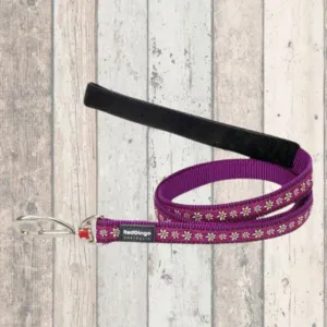 Purple Daisy Dog Lead by Red Dingo