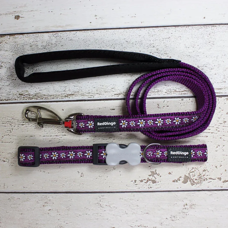 Purple Daisy Dog Lead by Red Dingo