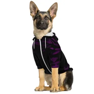 Purple Tiger Dog's Hoodie, Animal Print Best Designer Dog's Hoodie For Small to Extra Large Size Dogs