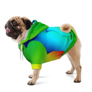 Rainbow Ombre Dog's Sweatshirt, Bright Colorful Designer Dog's Hoodie For Small to Extra Large Size Dogs